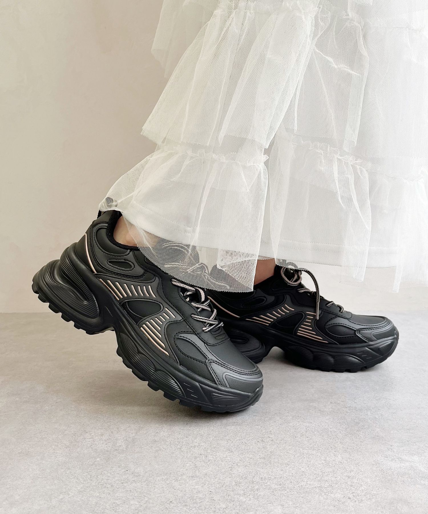 ORiental TRaffic「●2025春夏新作●配色パーツダッドスニーカー/OT3754」|スニーカー|