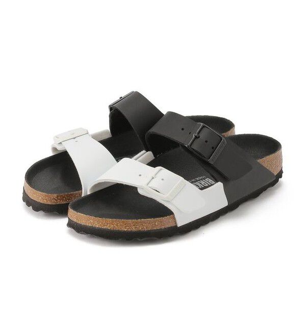 BIRKENSTOCK「【ビルケンシュトック】アリゾナ/ブラック ホワイト ビルコフロー/サンダル レディース」|サンダル|