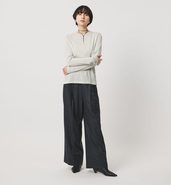 UNITED ARROWS「ラメ ロングスリーブ カットソー」|Tシャツ・カットソー|