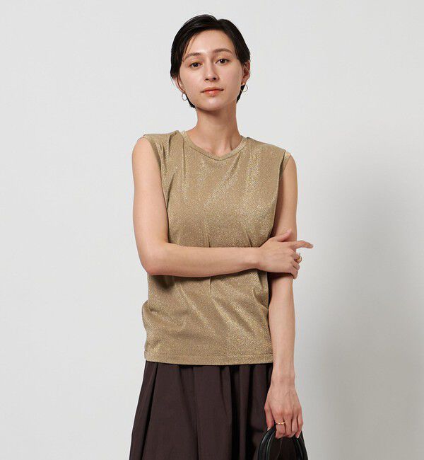 UNITED ARROWS「ラメ ノースリーブ カットソー」|Tシャツ・カットソー|