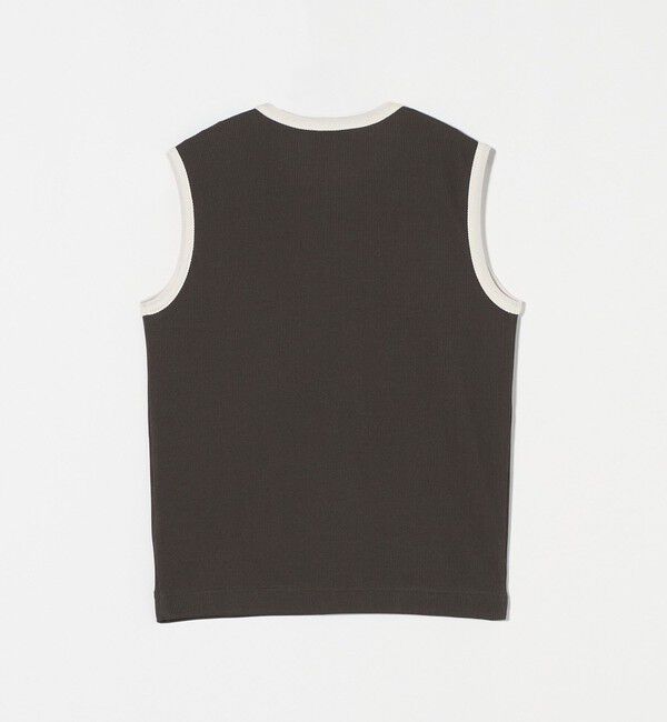 UNITED ARROWS「リブバイカラーパイピング ノースリーブカットソー」|Tシャツ・カットソー|