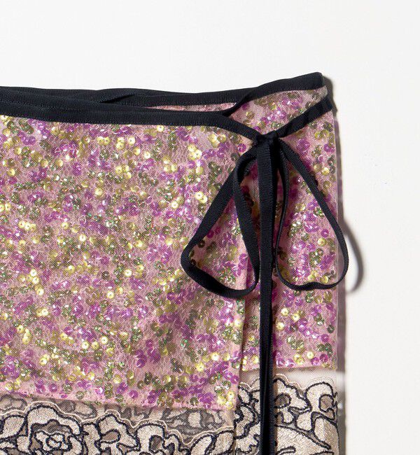 AEWEN MATOPH「＜AEWEN MATOPH＞チュールスパンコールレースラップスカート」|スカート|