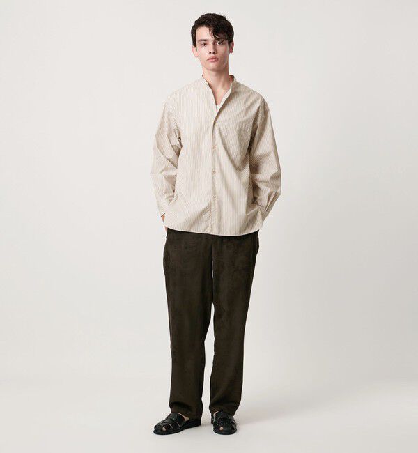 UNITED ARROWS「カリビアーナミルズ ポプリン バンドカラーシャツ」|シャツ・ブラウス|