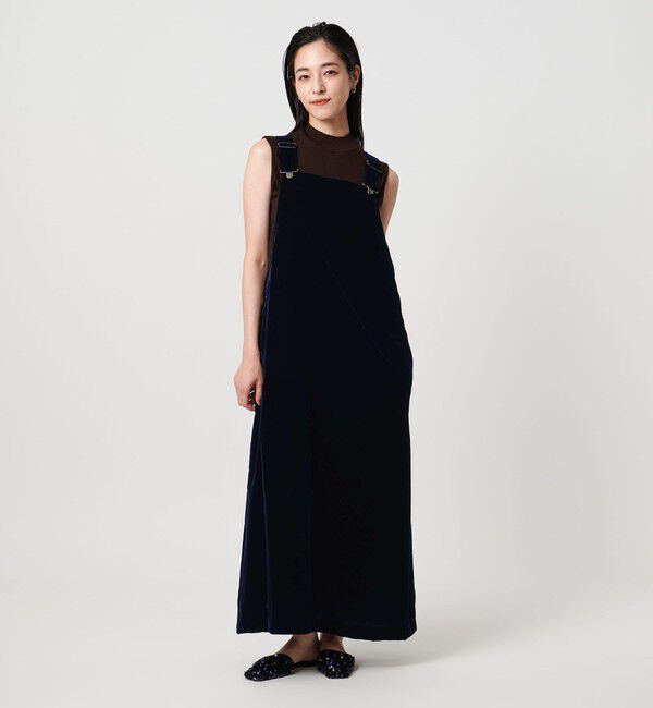 UNITED ARROWS「ベルベット サロペット スカート」|オールインワン|