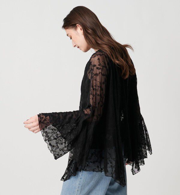 UNITED ARROWS「レース イレギュラー フリル ブラウス」|シャツ・ブラウス|