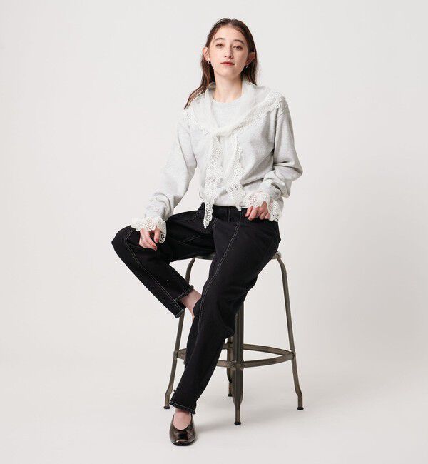 UNITED ARROWS「【別注】＜dahl&rsquo;ia＞レーススカーフ スウェット」|スウェット・ジャージ|