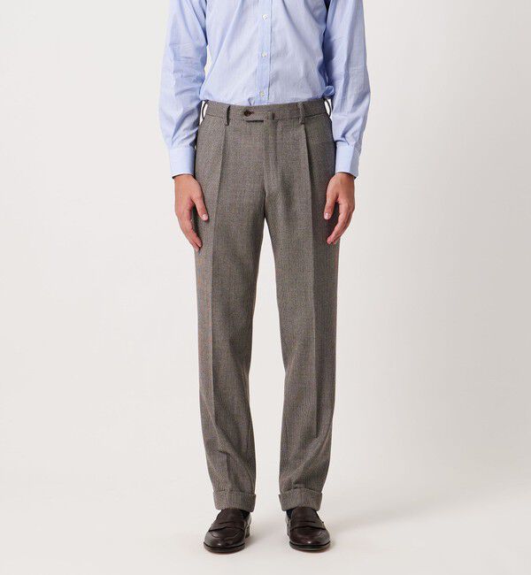 UNITED ARROWS「ハウンドトゥース 1プリーツ パンツ R―MODEL」|スーツ|