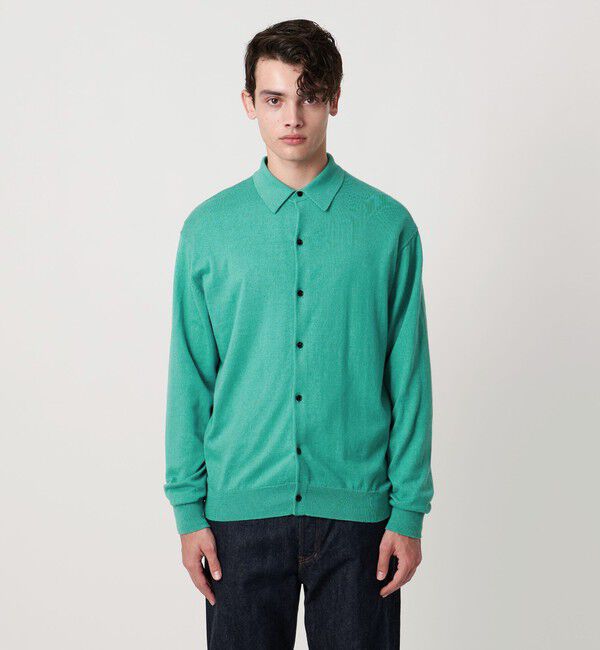 UNITED ARROWS「ピマコットン アルパカ ポロカラー カーディガン」|カーディガン|