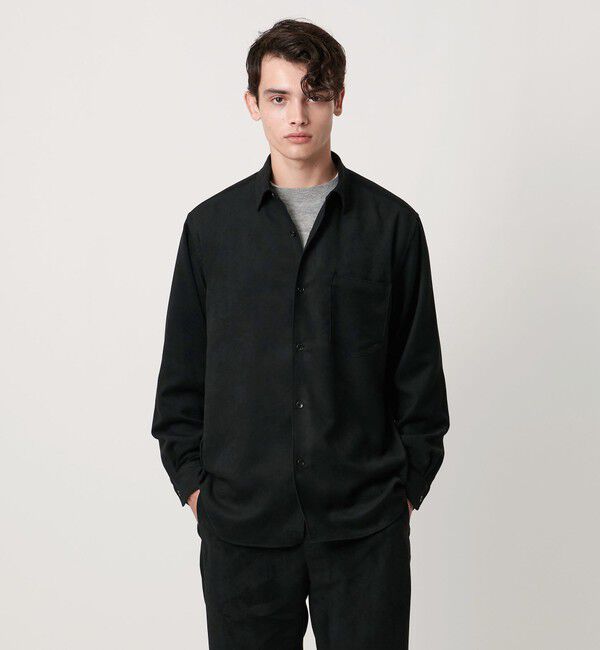 UNITED ARROWS「スエードライク レギュラーカラー オーバーシャツ」|シャツ・ブラウス|