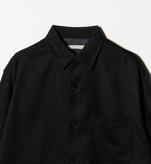 UNITED ARROWS「スエードライク レギュラーカラー オーバーシャツ」|シャツ・ブラウス|