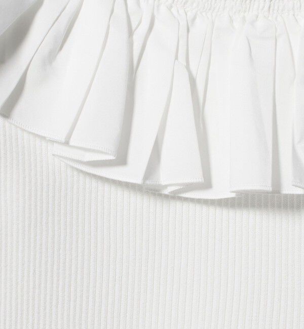 UNITED ARROWS「ギャザー オフショルダー 7分袖ニット ‐ウォッシャブル‐」|ニット・セーター|