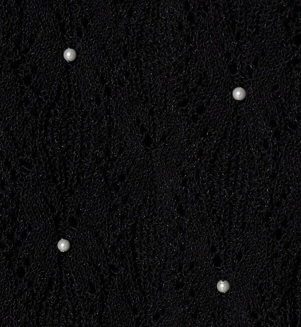 UNITED ARROWS「フェイクパール レース プルオーバー ニット ウォッシャブル」|ニット・セーター|