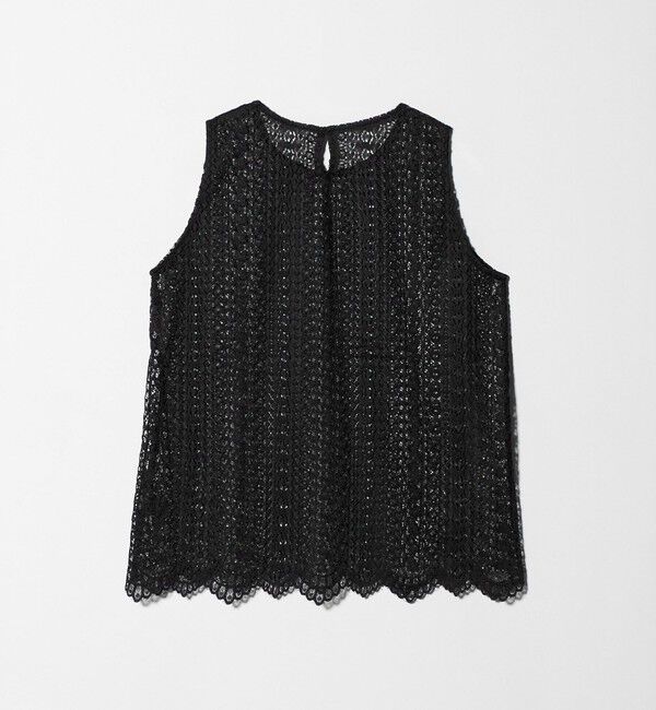 UNITED ARROWS「レース レイヤード カーディガン‐ウォッシャブル‐」|ニット・セーター|