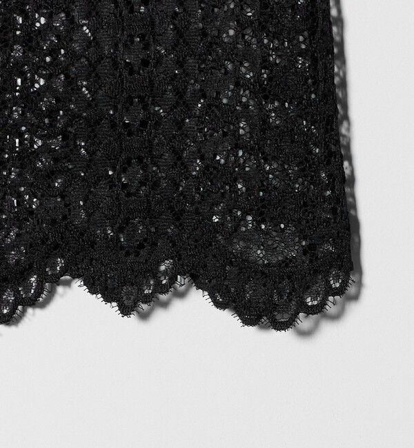 UNITED ARROWS「レース レイヤード カーディガン‐ウォッシャブル‐」|ニット・セーター|