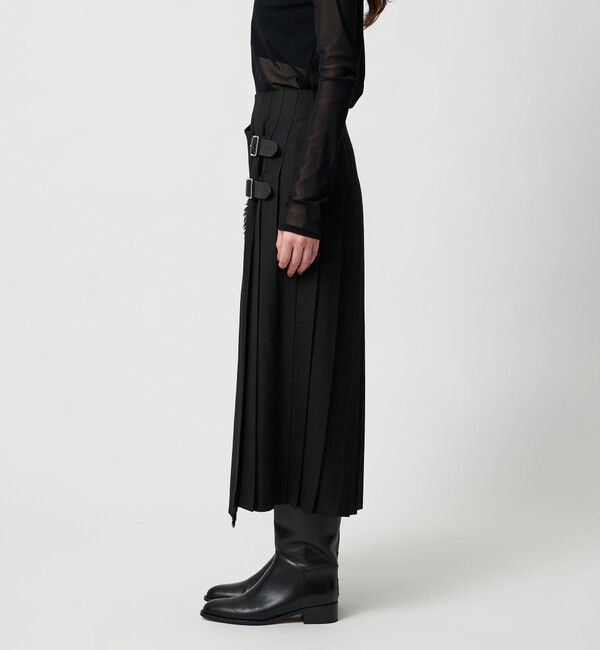 UNITED ARROWS「【別注】＜O&rsquo;NEIL of DUBLIN＞プリーツ ロング スカート ブラック」|スカート|