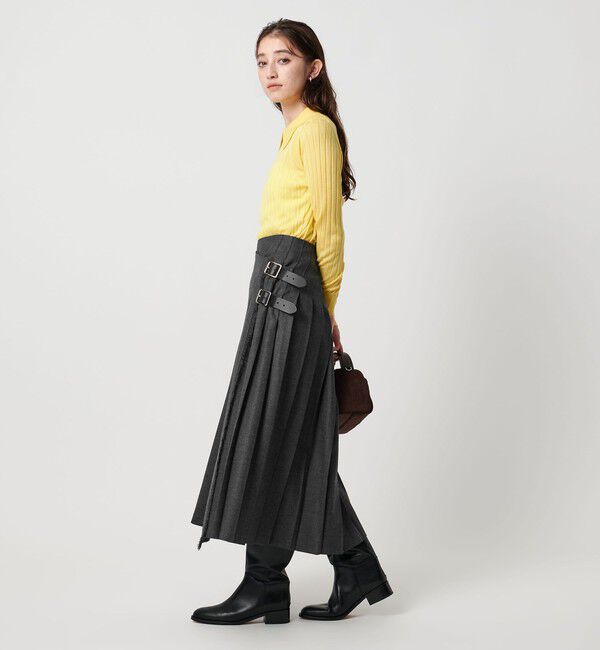 UNITED ARROWS「【別注】＜O&rsquo;NEIL of DUBLIN＞プリーツ ロング スカート グレー」|スカート|