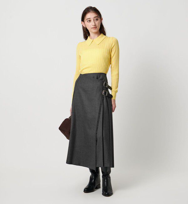 UNITED ARROWS「【別注】＜O&rsquo;NEIL of DUBLIN＞プリーツ ロング スカート グレー」|スカート|