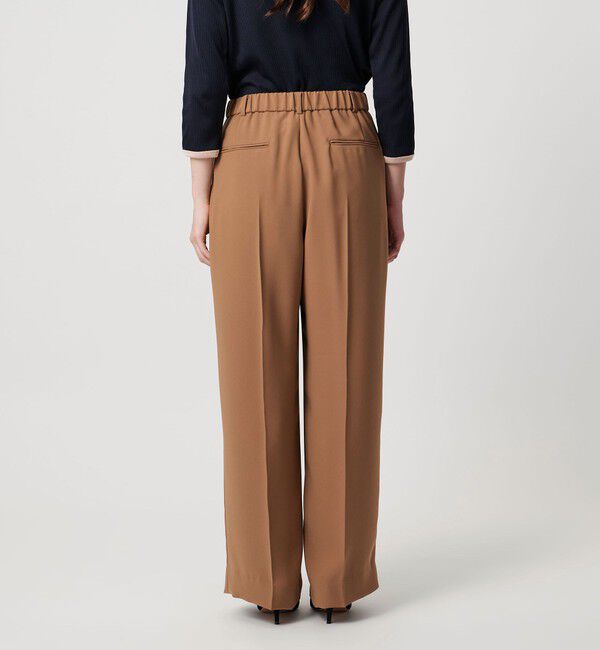 UNITED ARROWS「2タック ワイドパンツ‐UVカット 接触冷感 吸水速乾 帯電防止 ウォッシャブル‐」|チノ|