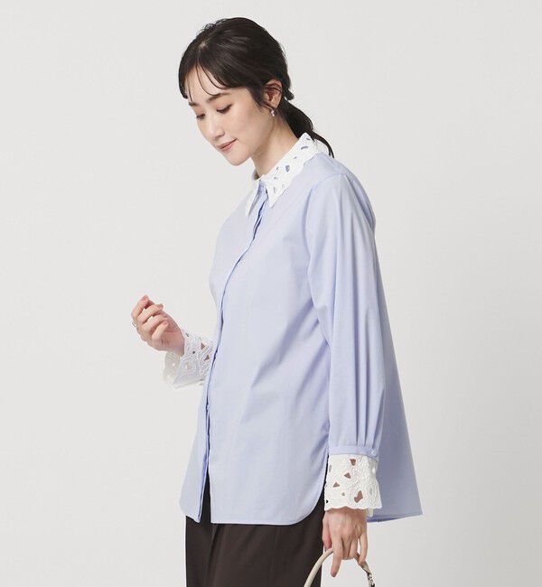 UNITED ARROWS「エンブロイダリー カラー シャツ ‐ウォッシャブル‐」|シャツ・ブラウス|