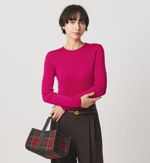 UNITED ARROWS「リブ クルーネック ニット」|ニット・セーター|