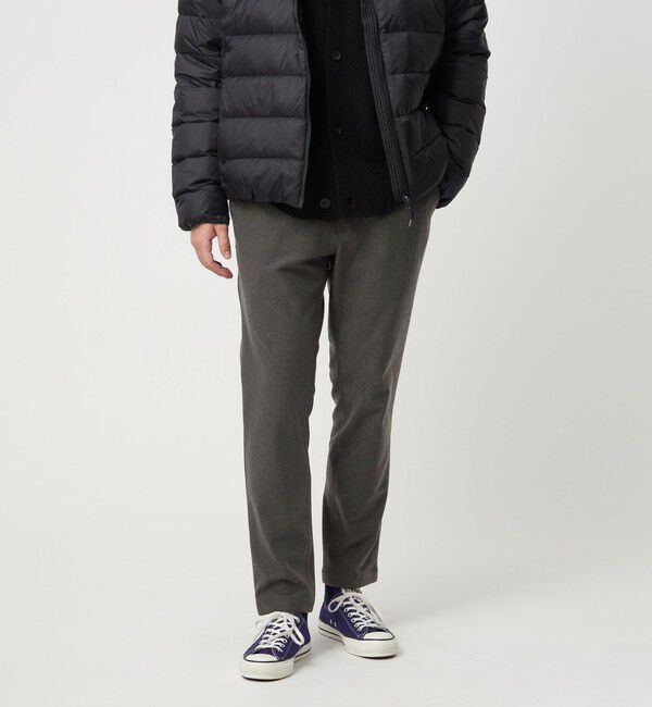 UNITED ARROWS「ウィンター ピケ オールギャザー イージーパンツ」|チノ|DK.GRAY