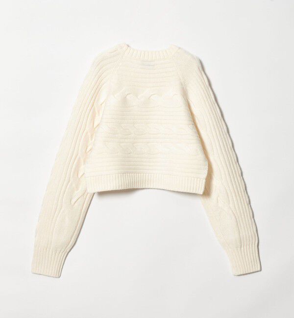 UNITED ARROWS「ケーブル ショート ニットプルオーバー」|ニット・セーター|