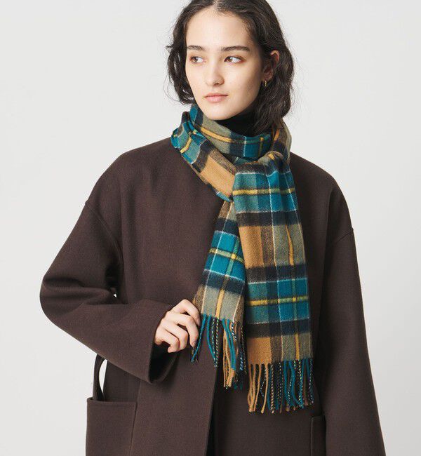 UNITED ARROWS「＜Johnstons of Elgin＞カシミヤ チェック 35 マフラー」|マフラー|
