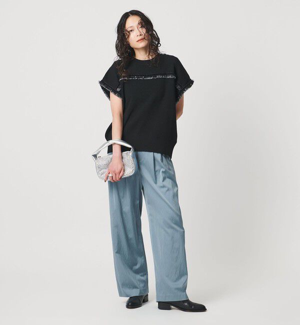 UNITED ARROWS「サテン 2タック ストレート パンツ」|チノ|