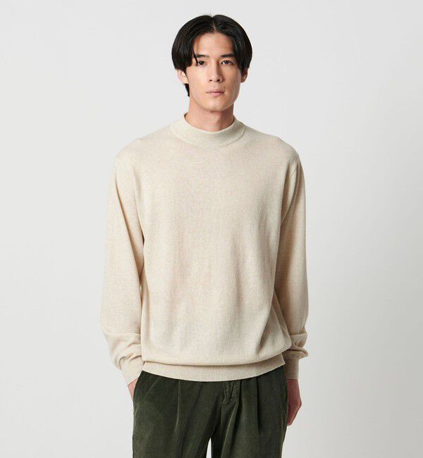 UNITED ARROWS「ウール カシミヤ シルク モックネック ニット」|ニット・セーター|