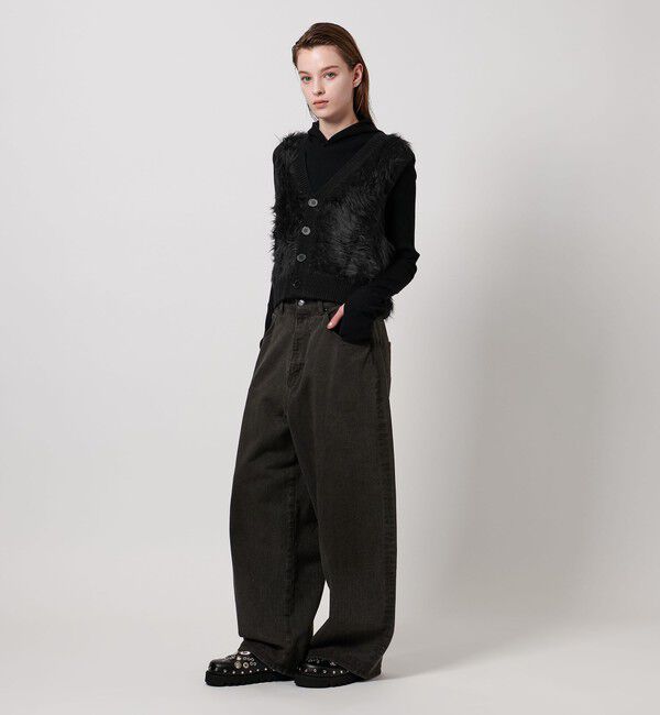 ASTRAET「＜ASTRAET＞シャギー Vネック ベスト」|ベスト・ジレ|