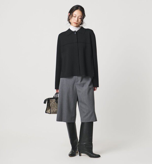 UNITED ARROWS「ミラノリブ ニット ジャケット」|カーディガン|