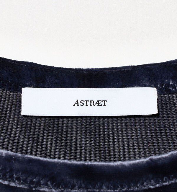 ASTRAET「＜ASTRAET＞ベロア/レース Uネックカットソー」|Tシャツ・カットソー|