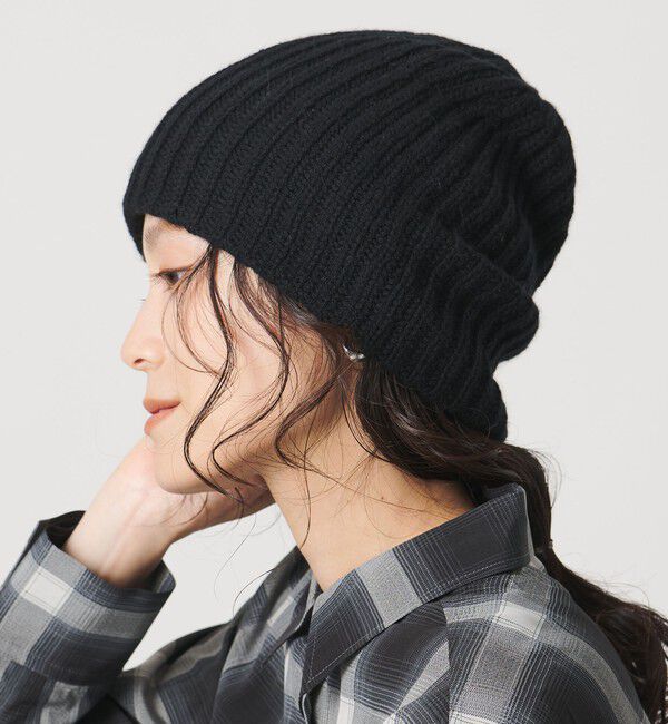 UNITED ARROWS「アゼ ニットキャップ」|ニット帽|BLACK
