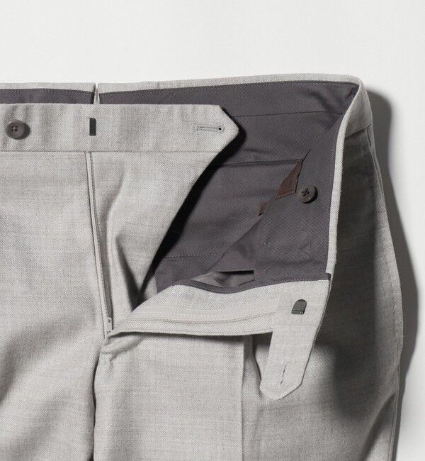 UNITED ARROWS「ライトサキソニー テーパード １プリーツ スラックス ヨコストレッチ」|スラックス|