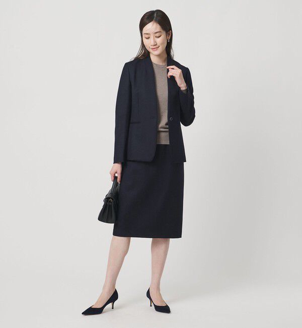 UNITED ARROWS「ツイードライク ノーカラージャケット」|ノーカラージャケット|