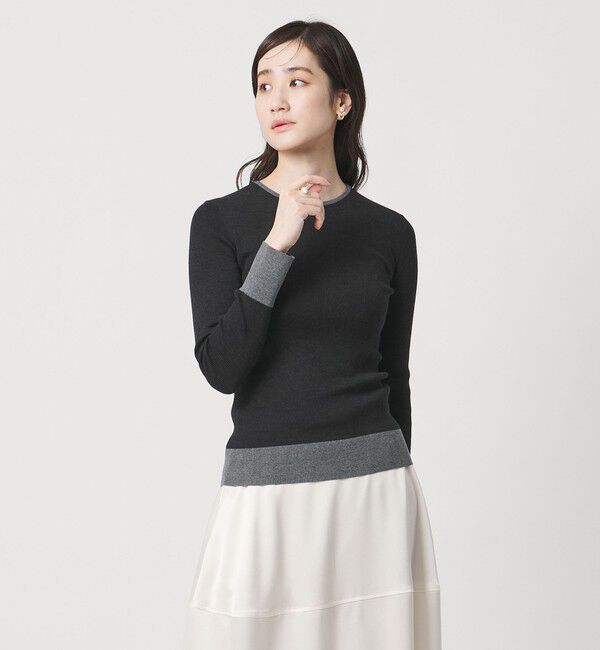 UNITED ARROWS「18G ウール リブ ニット」|ニット・セーター|