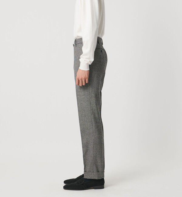 UNITED ARROWS「フランネル ハウンドトゥース ノープリーツ スラックス COMFORT EASY‐MODEL ヨコストレッチ」|スーツ|