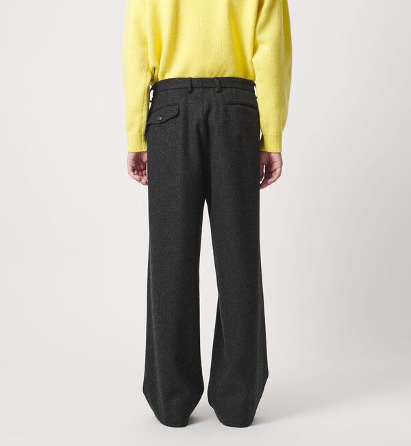 UNITED ARROWS「＜District＞ウール ナイロン メルトン 2プリーツ ワイドパンツ」|チノ|
