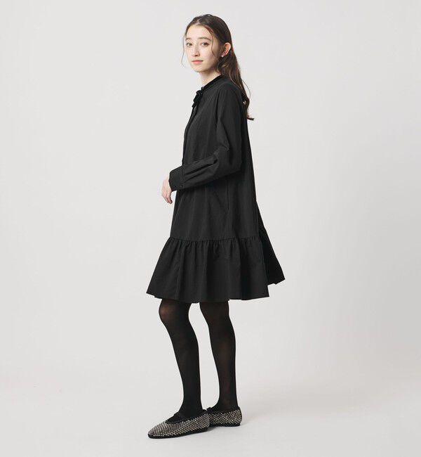 UNITED ARROWS「タフタ ギャザー ティアードワンピース ‐ウォッシャブル‐」|ワンピース|