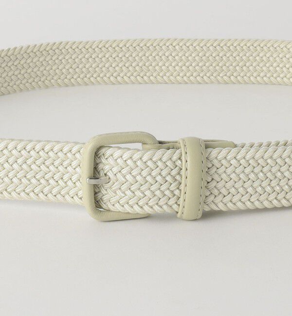 UNITED ARROWS green label relaxing「レザー バックル ゴムメッシュ ベルト」|ベルト|