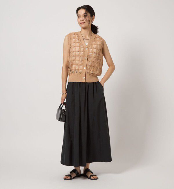 UNITED ARROWS green label relaxing「ボリューム ギャザー スカート」|フレア|