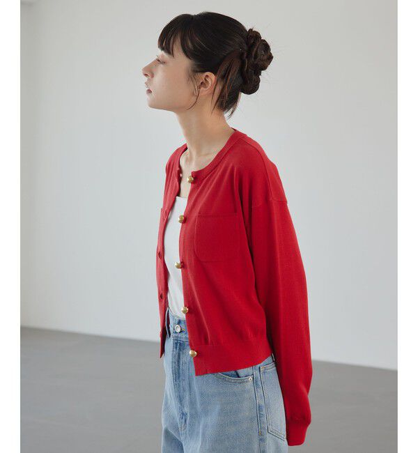 EMMEL REFINES「＜EMMEL REFINES＞EM HW ボタンポケット ミニ カーディガン」|カーディガン|