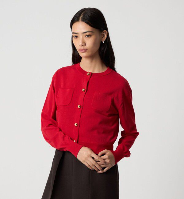 EMMEL REFINES「＜EMMEL REFINES＞EM HW ボタンポケット ミニ カーディガン」|カーディガン|