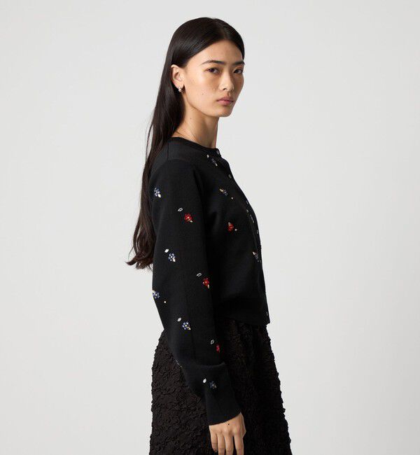 EMMEL REFINES「＜EMMEL REFINES＞EM フラワー ビジュー カーディガン」|カーディガン|
