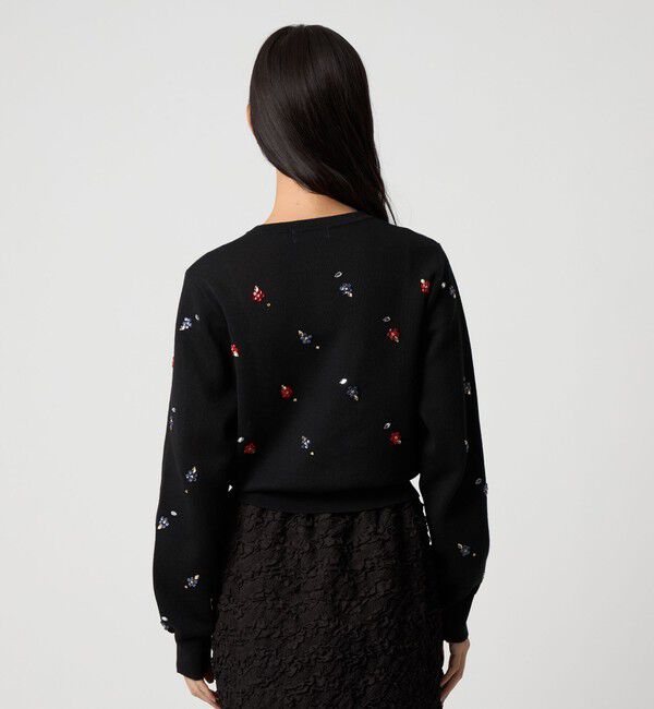 EMMEL REFINES「＜EMMEL REFINES＞EM フラワー ビジュー カーディガン」|カーディガン|