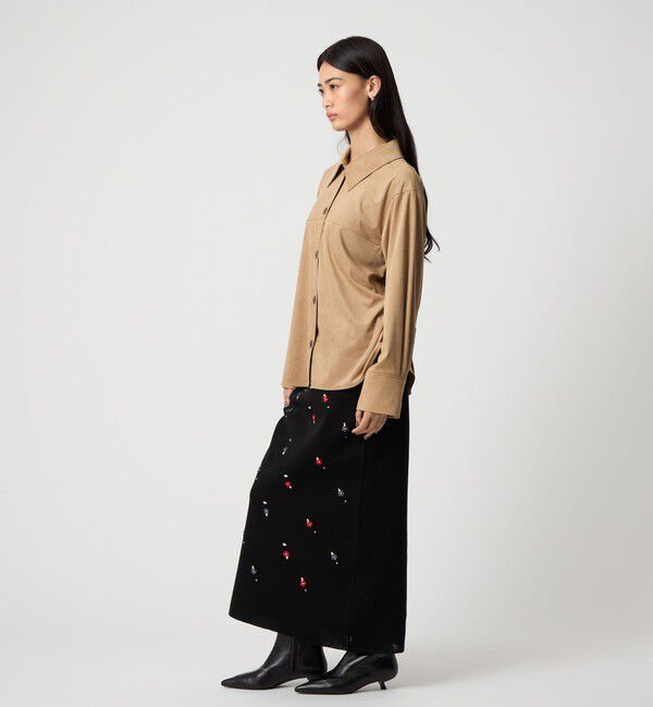 EMMEL REFINES「＜EMMEL REFINES＞EM フラワービジュー ニット スカート」|スカート|