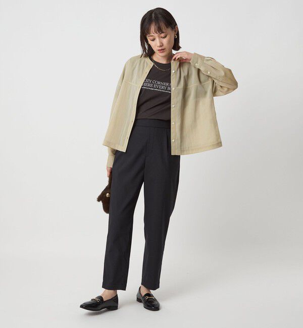 UNITED ARROWS green label relaxing「ソモウライク シアー バンドカラー シャツ」|シャツ・ブラウス|