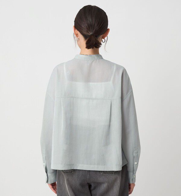 UNITED ARROWS green label relaxing「ソモウライク シアー バンドカラー シャツ」|シャツ・ブラウス|