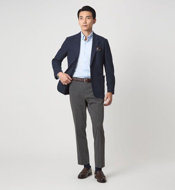 UNITED ARROWS green label relaxing「エブリット TC ジャージー スナップ ボタンダウン シャツ -イージーアイロン・吸水速乾・抗菌-」|シャツ・ブラウス|