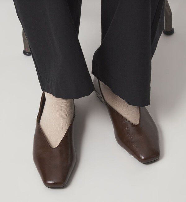 UNITED ARROWS green label relaxing「スクエア 2WAY フラットシューズ」|ローファー|